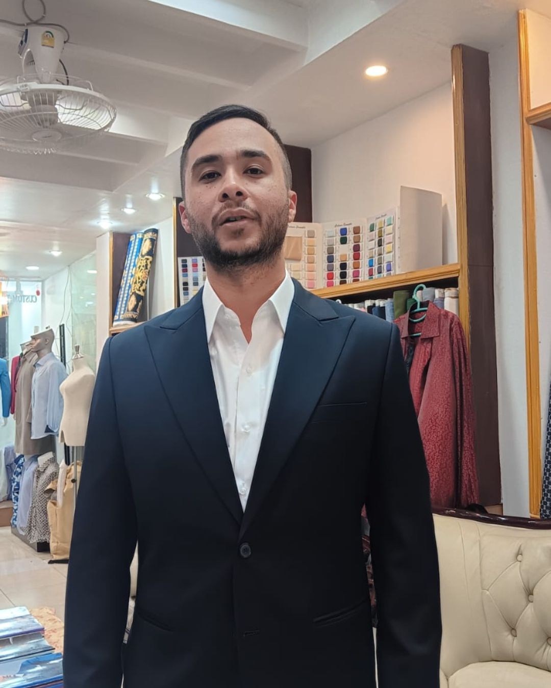 Bespoke garment crafted at Outfit Tailor